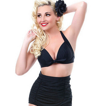 Push up High Waist Swimsuit Women Bathing Suit Padded Bikini set Retro Beachwear Plus Size Swimwear - CelebritystyleFashion.com.au online clothing shop australia