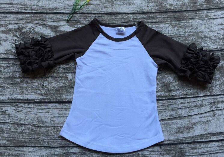 girls clothes o-neck baby girls kids icing ruffle raglan tops shirts girls casual tops fall Autumn top T-shirt - CelebritystyleFashion.com.au online clothing shop australia