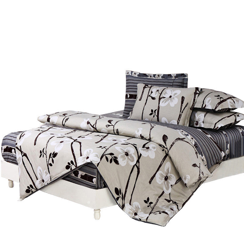 Bedding set 6pcs duvet doona quilt fitted cover ned sheet 100% cotton king queen full twin size bedclothes linens-Dollar Bargains Online Shopping Australia