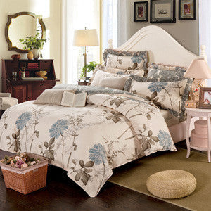 Bedding set 6pcs duvet doona quilt fitted cover ned sheet 100% cotton king queen full twin size bedclothes linens-Dollar Bargains Online Shopping Australia