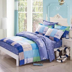 Bedding set 6pcs duvet doona quilt fitted cover ned sheet 100% cotton king queen full twin size bedclothes linens-Dollar Bargains Online Shopping Australia