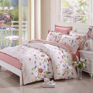 Bedding set 6pcs duvet doona quilt fitted cover ned sheet 100% cotton king queen full twin size bedclothes linens-Dollar Bargains Online Shopping Australia