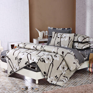 Bedding set 6pcs duvet doona quilt fitted cover ned sheet 100% cotton king queen full twin size bedclothes linens-Dollar Bargains Online Shopping Australia