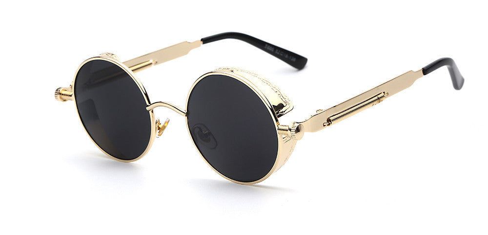 Gothic Steampunk Mens Sunglasses Coating Mirrored Sunglasses Round Circle Sun glasses Retro Vintage Gafas Masculino Sol - CelebritystyleFashion.com.au online clothing shop australia