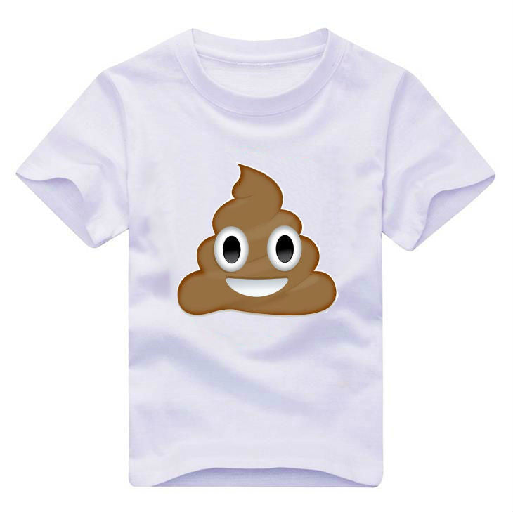 Emoji monkey alien smile lip Print Kids t shirt Boy Girl shirt Casual Children Toddler Clothes Funny Top Tees White Gift ZT-6 - CelebritystyleFashion.com.au online clothing shop australia