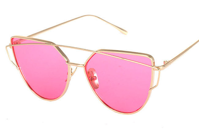 BOUTIQUE New Women 6 Colour Luxury Cat Eye Sunglasses Women Sunglasses Double-Deck Alloy Frame UV400 - CelebritystyleFashion.com.au online clothing shop australia