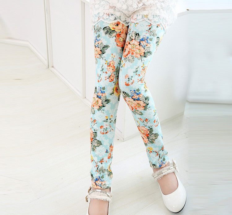 Baby Kids Childrens printing Flower Toddler Classic Leggings girls pants Girls legging 2-14Ybaby girl leggings - CelebritystyleFashion.com.au online clothing shop australia