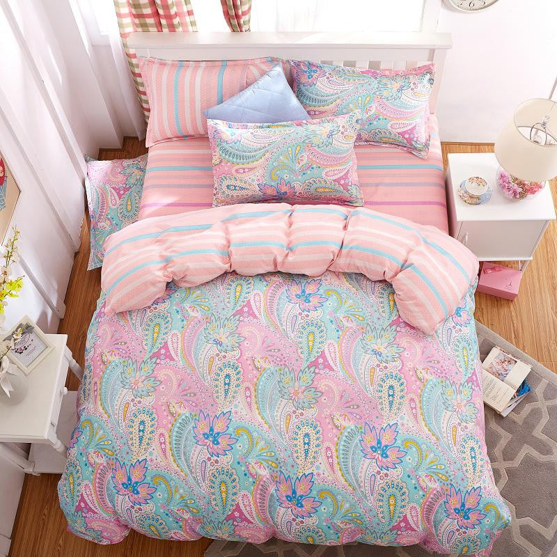bedding set 5 size Green Spirit bedding set duvet cover set Korean bed sheet +duvet cover +pillowcase pink bed cover bed linen-Dollar Bargains Online Shopping Australia