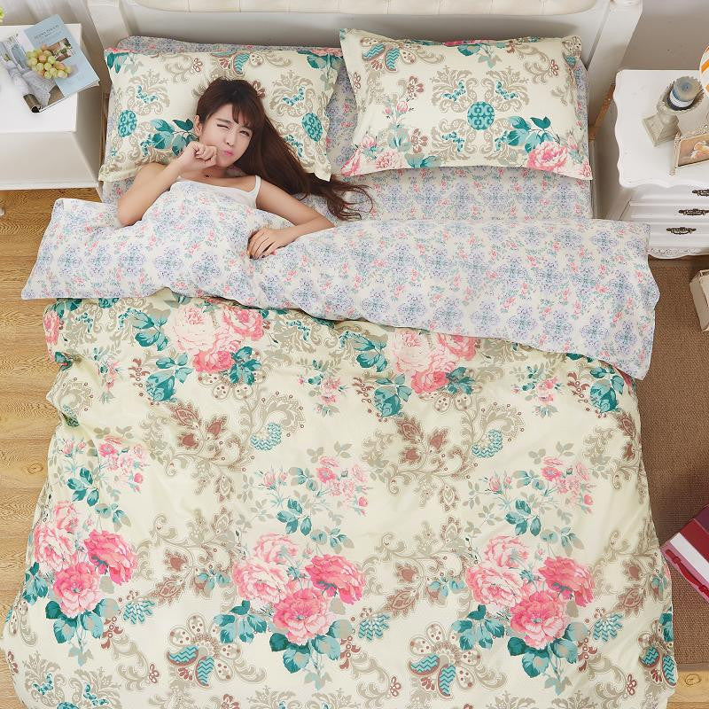 bedding set 5 size Green Spirit bedding set duvet cover set Korean bed sheet +duvet cover +pillowcase pink bed cover bed linen-Dollar Bargains Online Shopping Australia