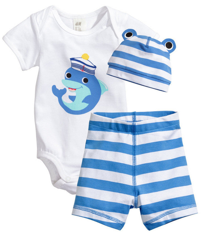 3Pcs Baby Girls Clothing Sets Summer Toddler Baby Boy Rompers Short Sleeve Newborn Baby Clothes Cotton Roupas Infant Jumpsuits - CelebritystyleFashion.com.au online clothing shop australia