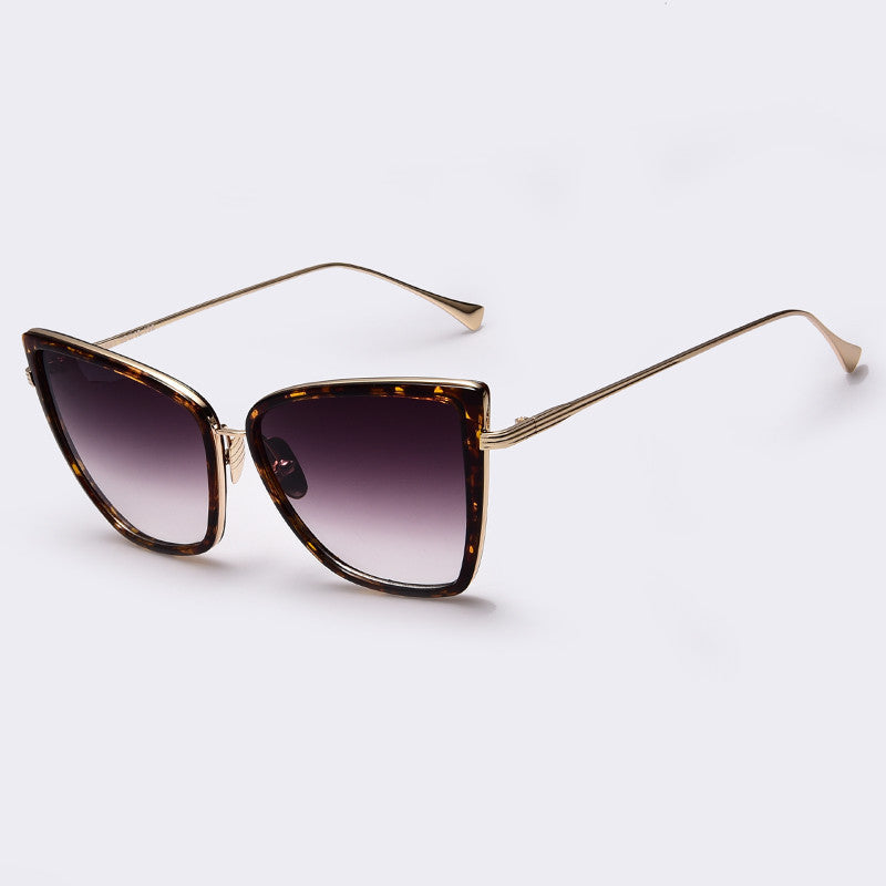 Fashion Women Sunglasses Cat Mirror Glasses Metal Cat Eye Sunglasses Women Brand Designer High Quality Square Style - CelebritystyleFashion.com.au online clothing shop australia