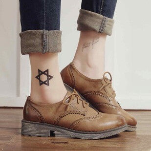 FLAT Oxford Shoes Woman Autumn Flats Fashion Brogue Oxford Women Shoes moccasins sapatos femininos sapatilhas zapatos mujer-Dollar Bargains Online Shopping Australia