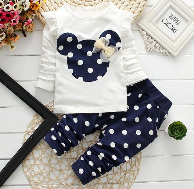 kids clothes girl baby long rabbit sleeve cotton Minnie casual suits baby clothing retail children suits Free shipping - CelebritystyleFashion.com.au online clothing shop australia