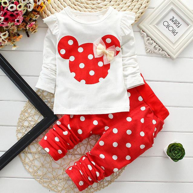 kids clothes girl baby long rabbit sleeve cotton Minnie casual suits baby clothing retail children suits Free shipping - CelebritystyleFashion.com.au online clothing shop australia