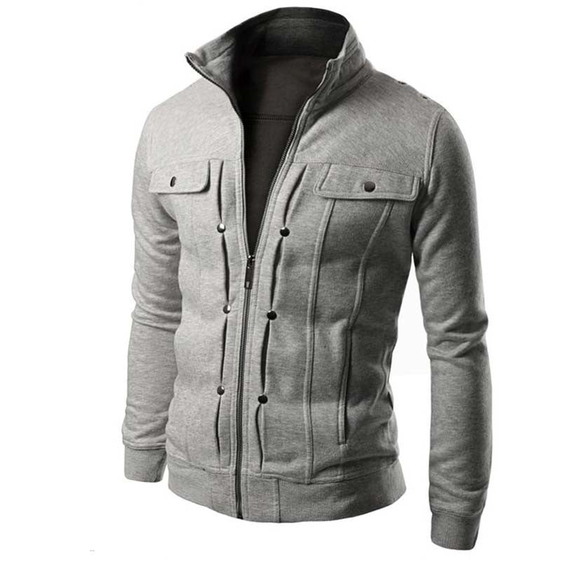 Brand Clothing New Design Autumn Men's Sportwear Zipper Long Sleeve Fit Fashion Male Hoodies Leisure Style Men Jacket Slim Coat - CelebritystyleFashion.com.au online clothing shop australia