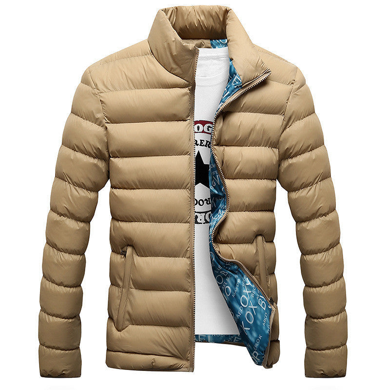 Winter Jackets Mens New Stylish Slim Fitness Quilted Long Sleeve Cotton-Padded Solid Thick Parkas XXXXL N439 - CelebritystyleFashion.com.au online clothing shop australia