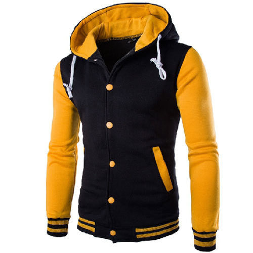 New Hooded Baseball Jacket Men Fashion Design Black Mens Slim Fit Varsity Jacket Brand Stylish College - CelebritystyleFashion.com.au online clothing shop australia