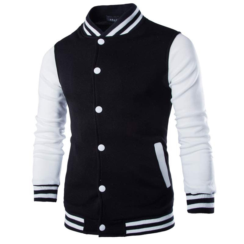 New Hooded Baseball Jacket Men Fashion Design Black Mens Slim Fit Varsity Jacket Brand Stylish College - CelebritystyleFashion.com.au online clothing shop australia