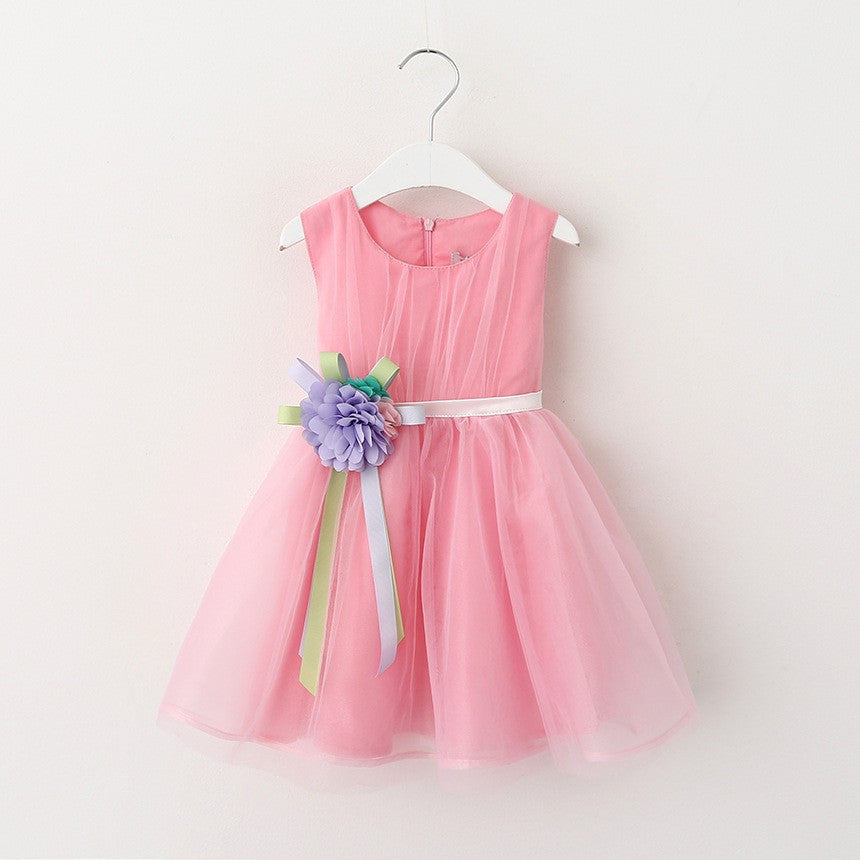 Girls Dress Summer Girl Flower Dress Baby Sleeveless Dresses Children Denim Dresses Kids Party Princess Clothes-Dollar Bargains Online Shopping Australia