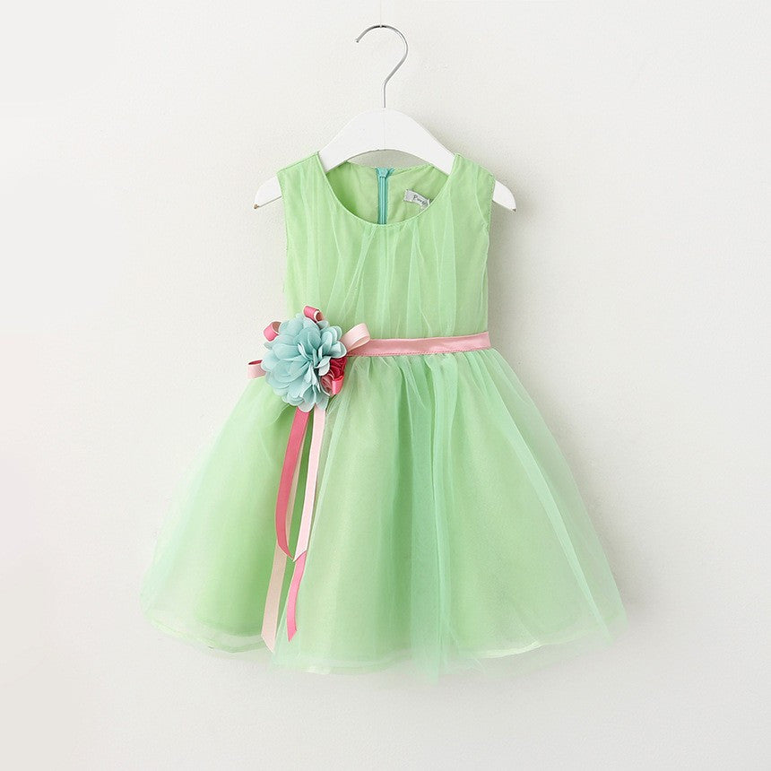 Girls Dress Summer Girl Flower Dress Baby Sleeveless Dresses Children Denim Dresses Kids Party Princess Clothes-Dollar Bargains Online Shopping Australia