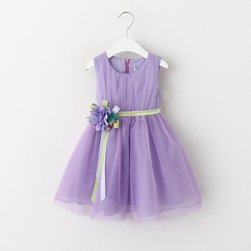 Girls Dress Summer Girl Flower Dress Baby Sleeveless Dresses Children Denim Dresses Kids Party Princess Clothes-Dollar Bargains Online Shopping Australia