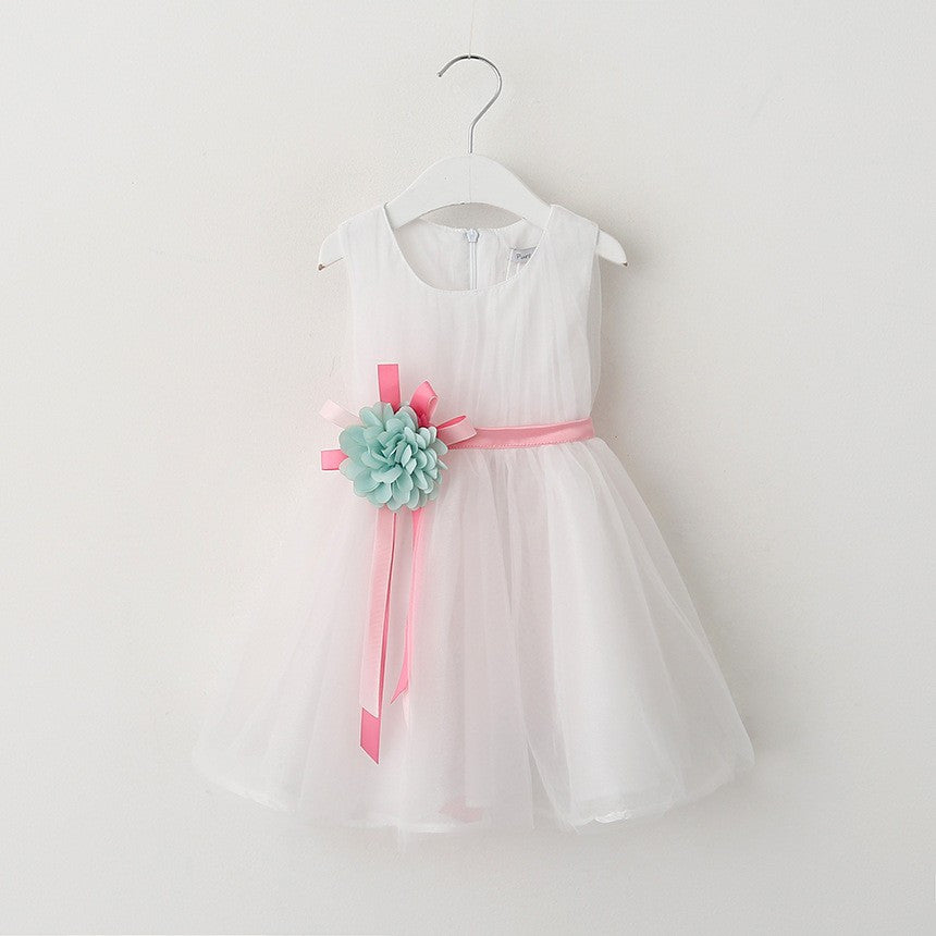 Girls Dress Summer Girl Flower Dress Baby Sleeveless Dresses Children Denim Dresses Kids Party Princess Clothes-Dollar Bargains Online Shopping Australia