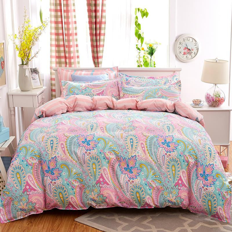 Reactive Printing BEDDING 4pcs Bedding Set duvet cover set queen king size QUILT COVER SET-Dollar Bargains Online Shopping Australia