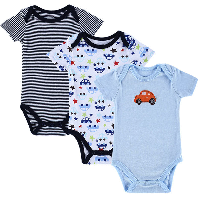 3 PCS/LOT Baby Boy Clothes Newborn Baby Romper Set Short Sleeved Cotton Baby Romper Toddler Underwear Infant Clothing - CelebritystyleFashion.com.au online clothing shop australia