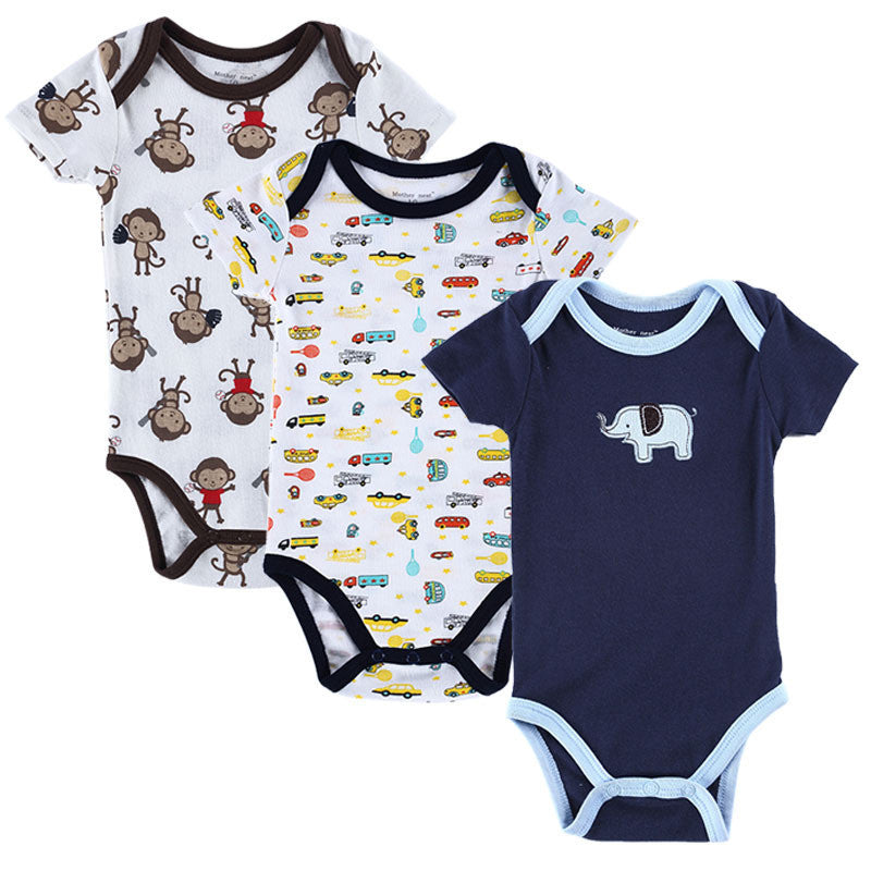 3 PCS/LOT Baby Boy Clothes Newborn Baby Romper Set Short Sleeved Cotton Baby Romper Toddler Underwear Infant Clothing - CelebritystyleFashion.com.au online clothing shop australia