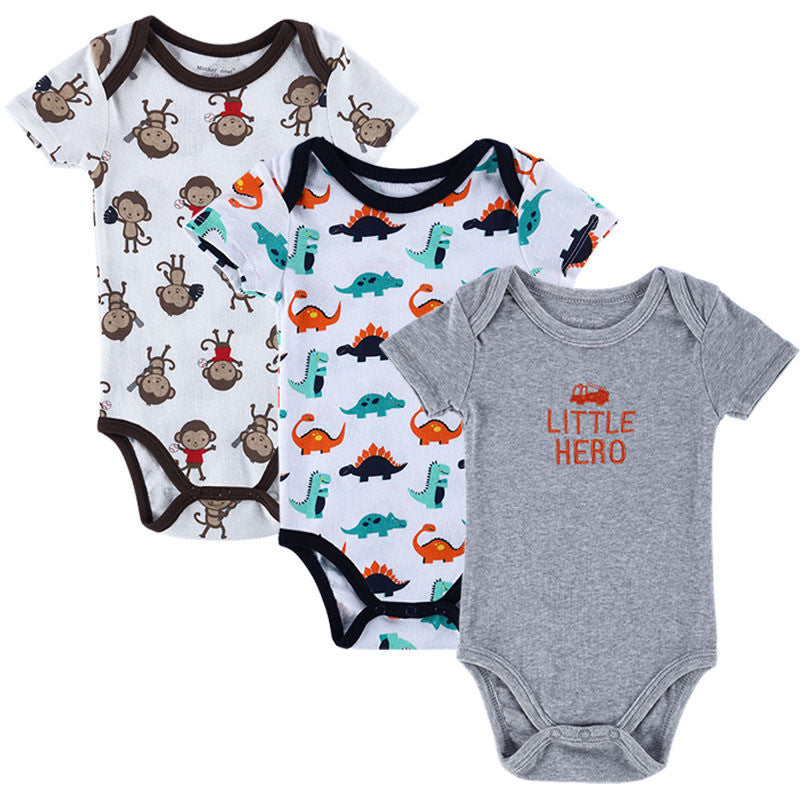 3 PCS/LOT Baby Boy Clothes Newborn Baby Romper Set Short Sleeved Cotton Baby Romper Toddler Underwear Infant Clothing - CelebritystyleFashion.com.au online clothing shop australia