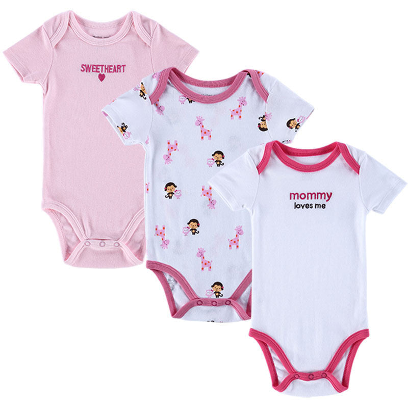 3 PCS/LOT Baby Boy Clothes Newborn Baby Romper Set Short Sleeved Cotton Baby Romper Toddler Underwear Infant Clothing - CelebritystyleFashion.com.au online clothing shop australia