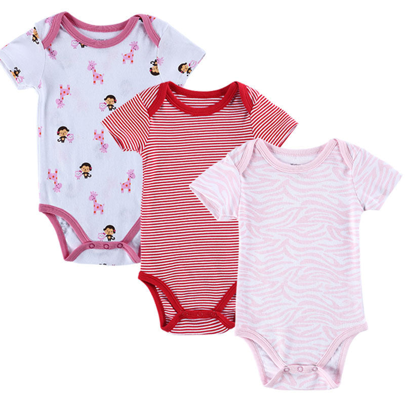 3 PCS/LOT Baby Boy Clothes Newborn Baby Romper Set Short Sleeved Cotton Baby Romper Toddler Underwear Infant Clothing - CelebritystyleFashion.com.au online clothing shop australia