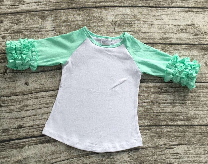 girls clothes o-neck baby girls kids icing ruffle raglan tops shirts girls casual tops fall Autumn top T-shirt - CelebritystyleFashion.com.au online clothing shop australia