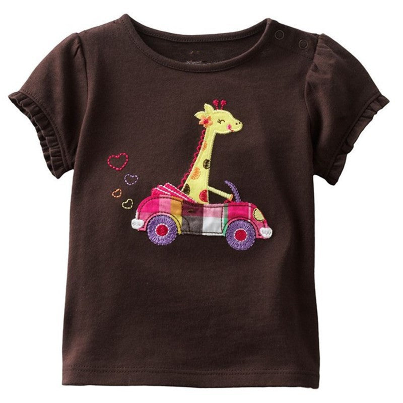 Girl t-shirt big Girls tees shirts children blouse t-shirts kids summer clothes jacket rabbit pink - CelebritystyleFashion.com.au online clothing shop australia