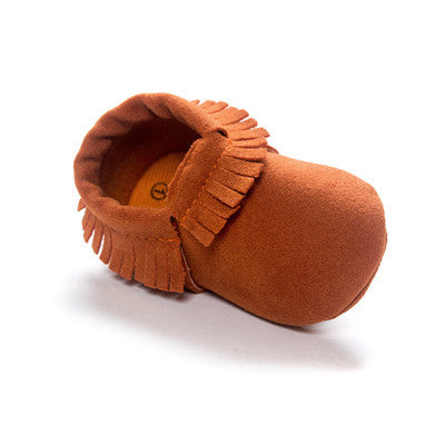 PU Suede Leather Newborn Baby Boy Girl Baby Moccasins Soft Moccs Shoes Bebe Fringe Soft Soled Non-slip Footwear Crib Shoe - CelebritystyleFashion.com.au online clothing shop australia