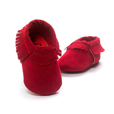 PU Suede Leather Newborn Baby Boy Girl Baby Moccasins Soft Moccs Shoes Bebe Fringe Soft Soled Non-slip Footwear Crib Shoe - CelebritystyleFashion.com.au online clothing shop australia