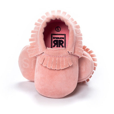 PU Suede Leather Newborn Baby Boy Girl Baby Moccasins Soft Moccs Shoes Bebe Fringe Soft Soled Non-slip Footwear Crib Shoe - CelebritystyleFashion.com.au online clothing shop australia