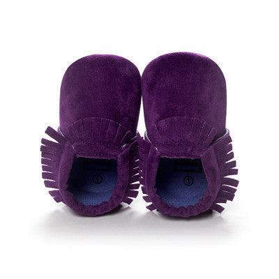 PU Suede Leather Newborn Baby Boy Girl Baby Moccasins Soft Moccs Shoes Bebe Fringe Soft Soled Non-slip Footwear Crib Shoe - CelebritystyleFashion.com.au online clothing shop australia