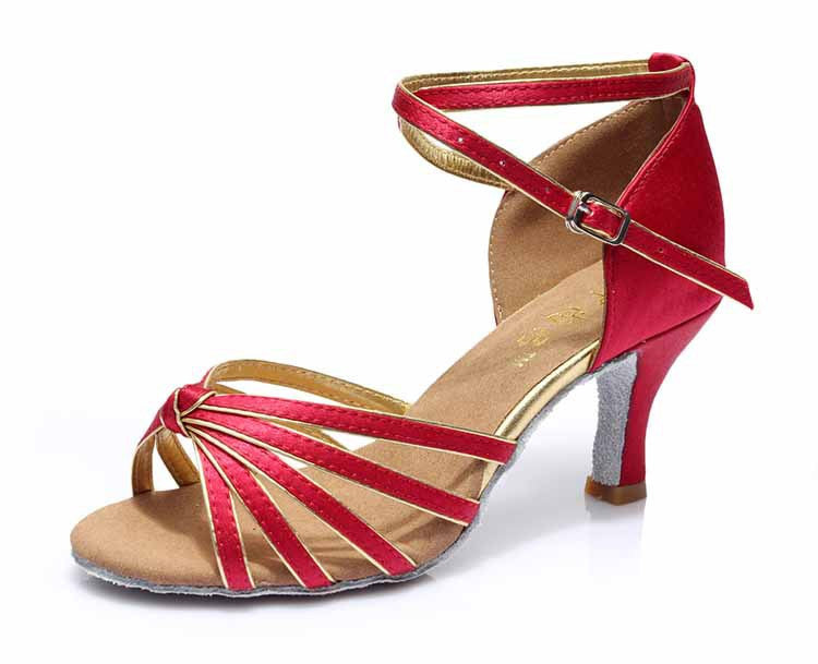 Brand Satin/PU Girls Ladies Women's Tango Salsa Dance Ballroom Latin Dance Shoes 7cm Heels 22 Colors and-Dollar Bargains Online Shopping Australia