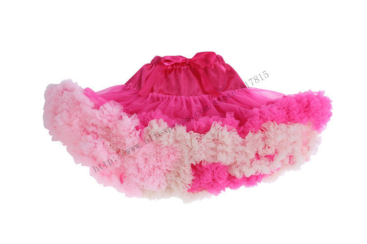 Baby girls tutu fluffy chiffon pettiskirt baby girls skirts Princess party tulle dance wear Skirts for girls 12Mo-8 Ys 21 Colors - CelebritystyleFashion.com.au online clothing shop australia