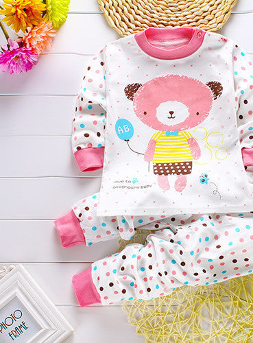 2pcs/set Newborn Baby Clothing Sets for 7-24M Brand kids Clothes 100% Cotton long sleeve base shirt Undershirts pyjamas bears - CelebritystyleFashion.com.au online clothing shop australia