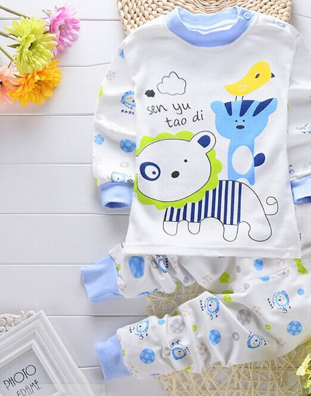 2pcs/set Newborn Baby Clothing Sets for 7-24M Brand kids Clothes 100% Cotton long sleeve base shirt Undershirts pyjamas bears - CelebritystyleFashion.com.au online clothing shop australia