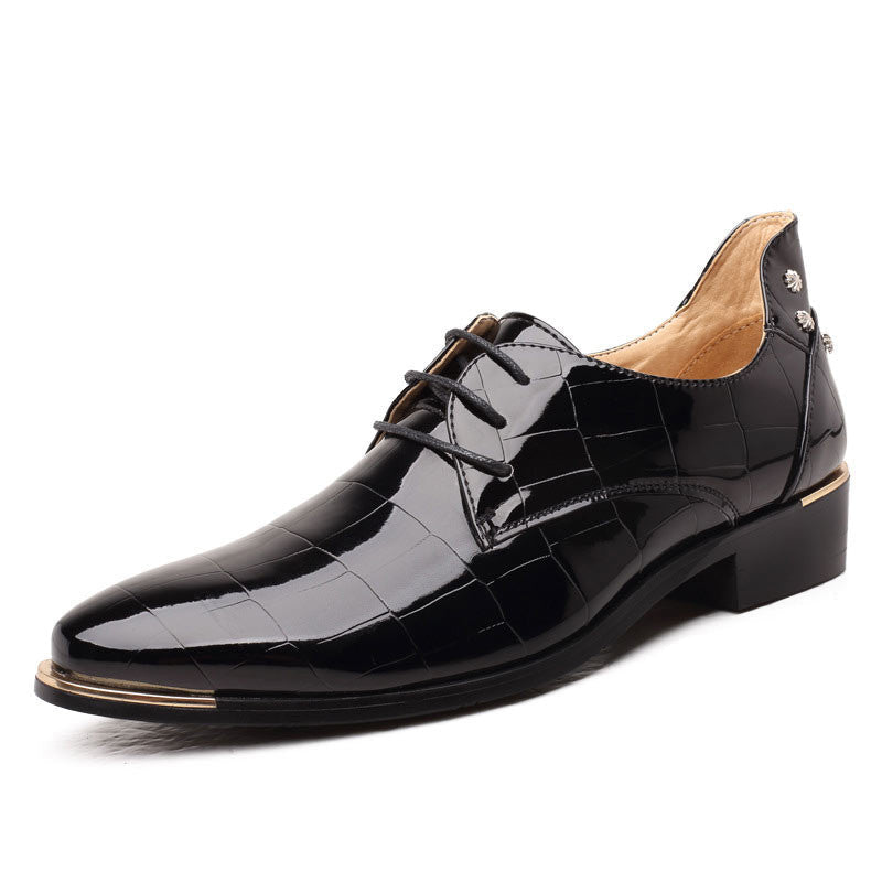 New Fashion Men Leather Shoes Oxfords Spring/Autumn Men Casual Flat Patent Leather Oxford Shoes For Men Pointed Toe BRM-424 - CelebritystyleFashion.com.au online clothing shop australia