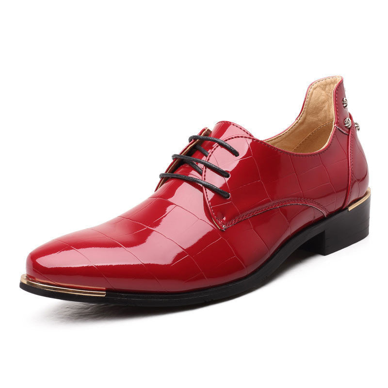 New Fashion Men Leather Shoes Oxfords Spring/Autumn Men Casual Flat Patent Leather Oxford Shoes For Men Pointed Toe BRM-424 - CelebritystyleFashion.com.au online clothing shop australia