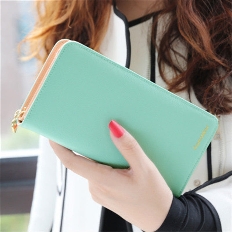 Fashion 7 Colors PU Leather Long Wallets Women Wallets Portable Casual Lady Cash Purse Card Holder Gift-Dollar Bargains Online Shopping Australia