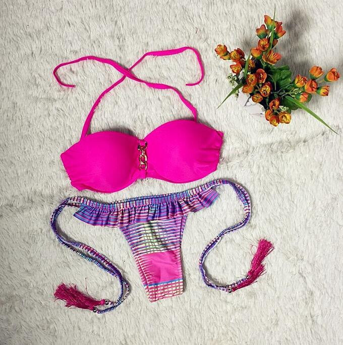 New Comfortably Womens Brazilian Low Waist Bikini Set Swimwear Women Swimsuit Sexy Swimwear Bathing Suit Biquinis Feminino - CelebritystyleFashion.com.au online clothing shop australia