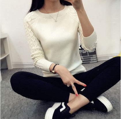 Winter Women Long Sleeve Gray Casual Cashmere Sweaters and Pullovers Female Lover Trendy Solid Pull Femme Best Knitted Sweater-Dollar Bargains Online Shopping Australia