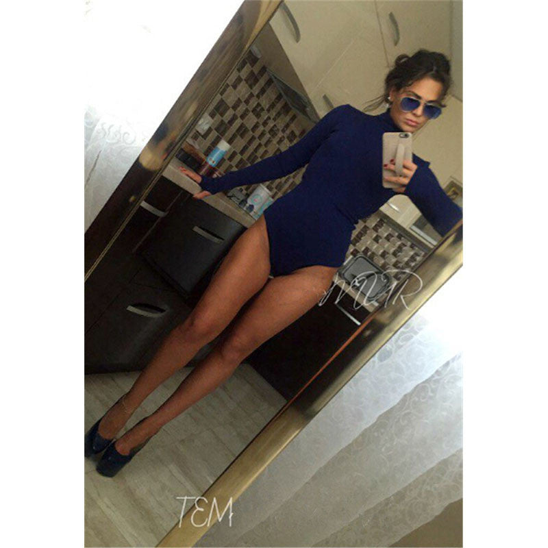 KAYWIDE Sexy Autumn Rompers Series Women Jumpsuit Playsuit High Neck Long sleeve Winter Bodysuits For Women A16617-Dollar Bargains Online Shopping Australia