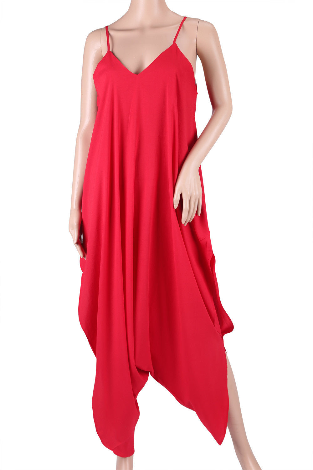 Preself Summer Women's Harem Romper Jumpsuit Coveralls Playsuit with Spaghetti Strap and Deep V-Neck Plus Size S-6XL - CelebritystyleFashion.com.au online clothing shop australia