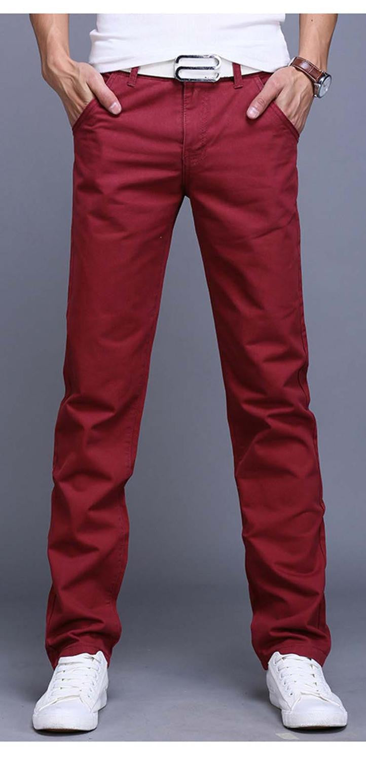 9 colors summer autumn fashion business or casual style pants men slim straight casual long pants fashion multicolor men pants - CelebritystyleFashion.com.au online clothing shop australia